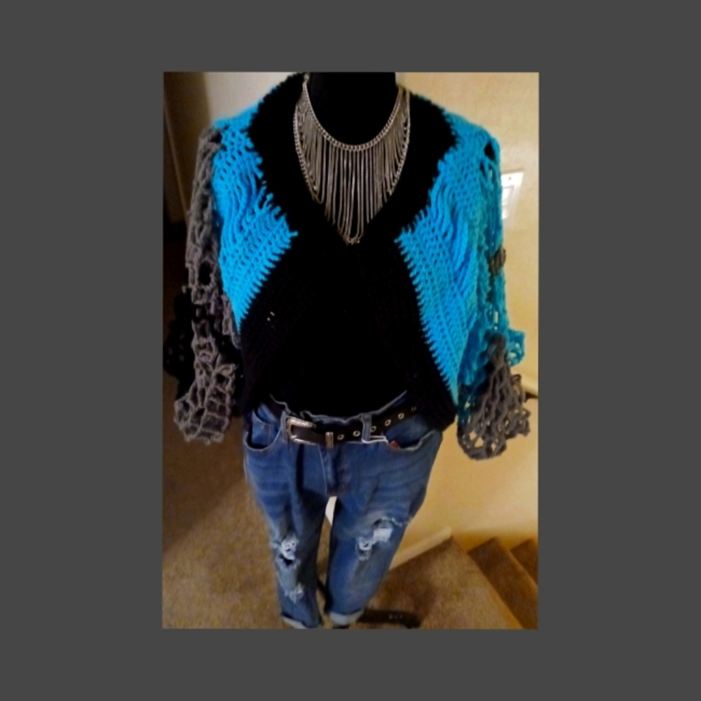Crop long sleeve jacket